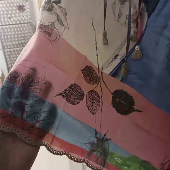 Multi Color Silk Beach Kimono - Picture 13 of 16